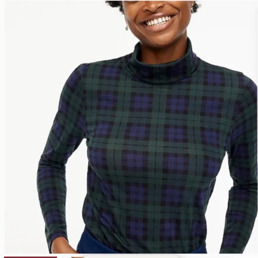 Plaid Turtleneck